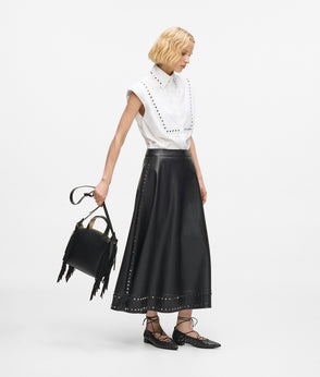 KarlLagerfeld Kautograph Medium Moon Bag Off White