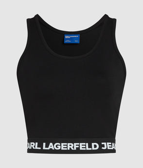 KarlLagerfeld Geo Denim Shoulder Bag Washed Black