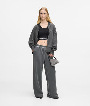KarlLagerfeld Two-Tone Denim Shopper Black Denim-Grey Denim