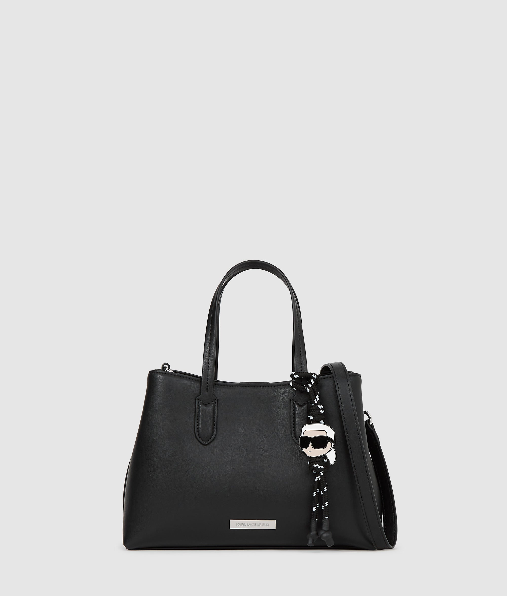 KarlLagerfeld Ikon Smooth Small Tote Bag Black