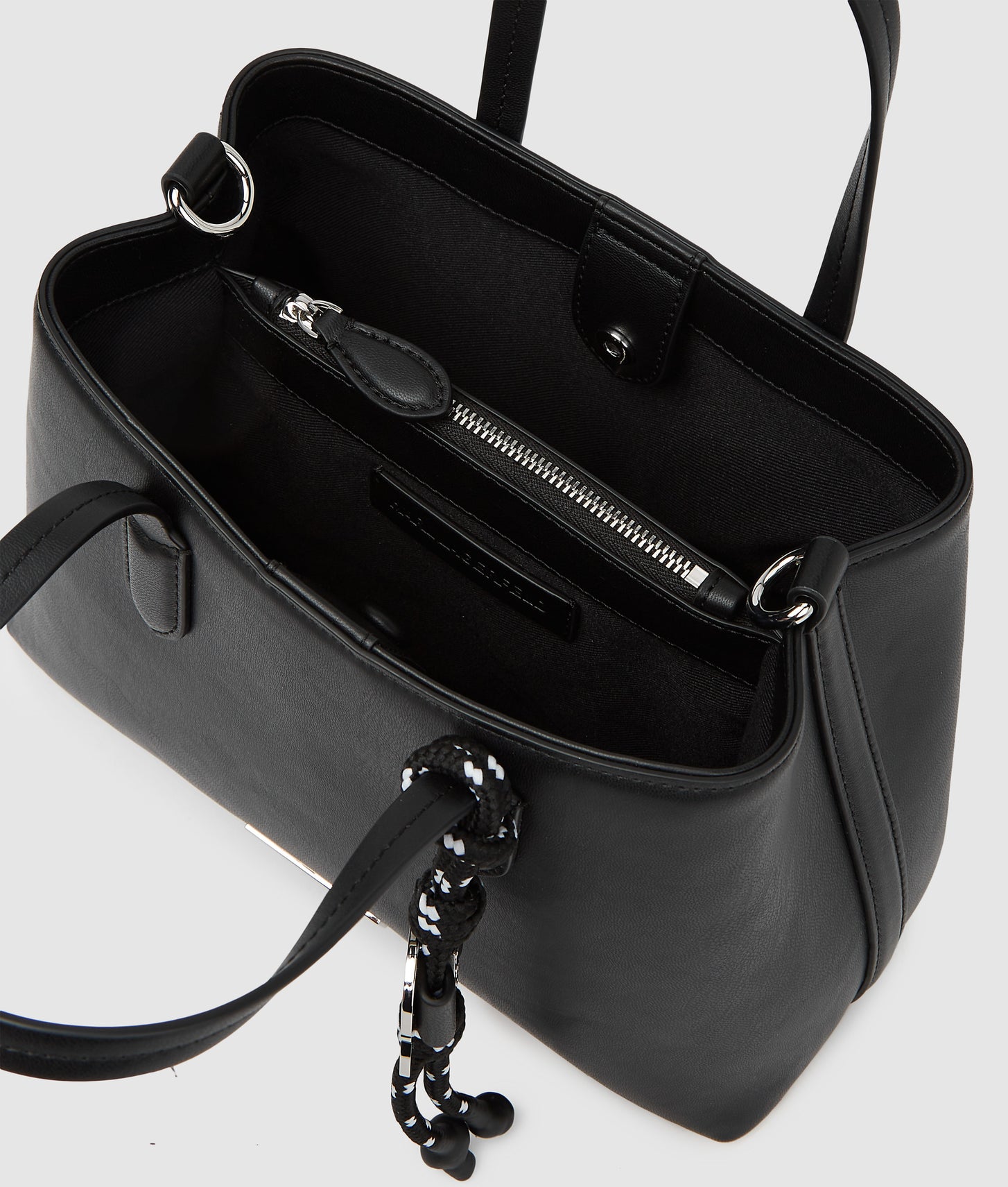 KarlLagerfeld Ikon Smooth Small Tote Bag Black
