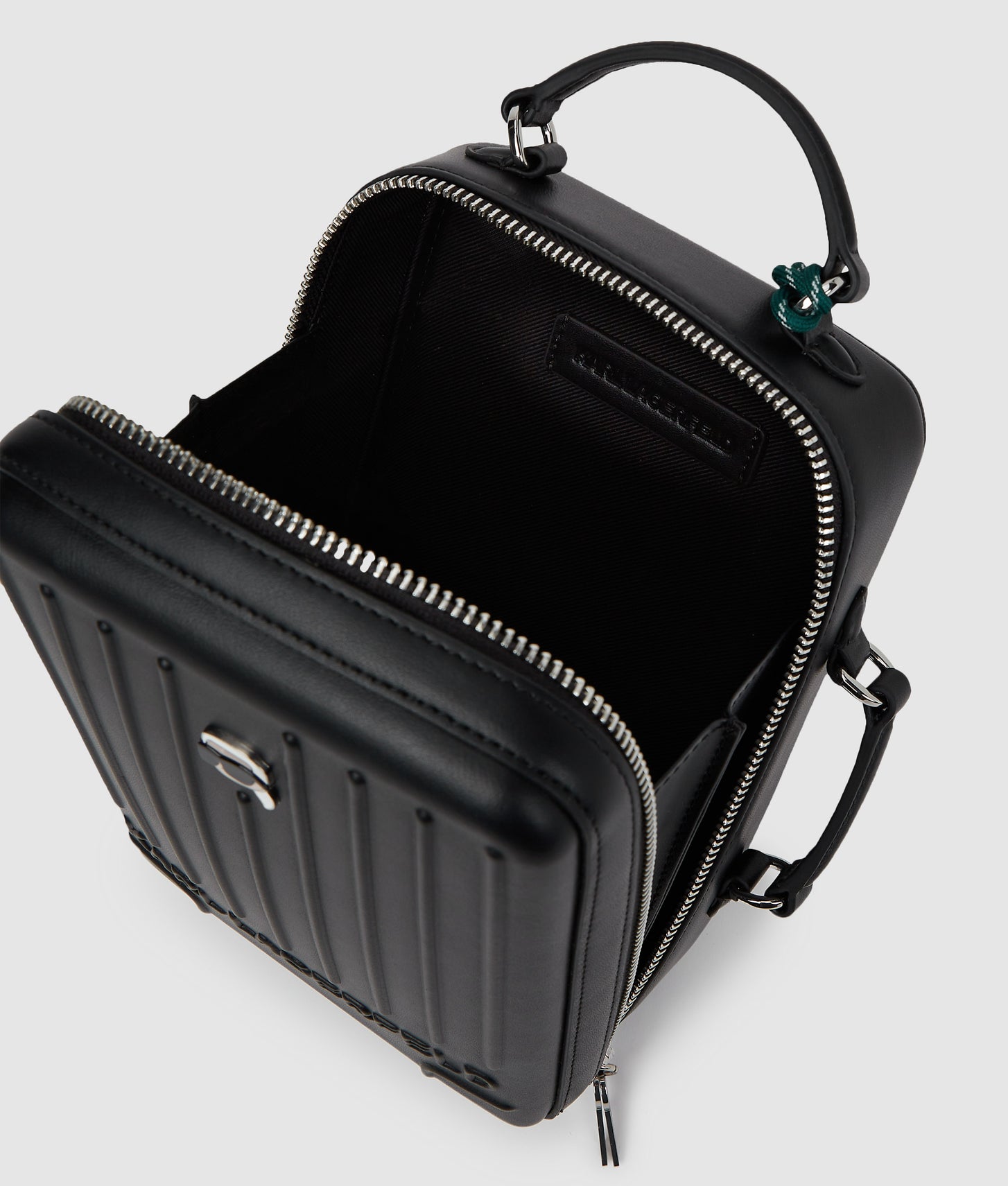 KarlLagerfeld Ikon Suitcase Crossbody Bag Black