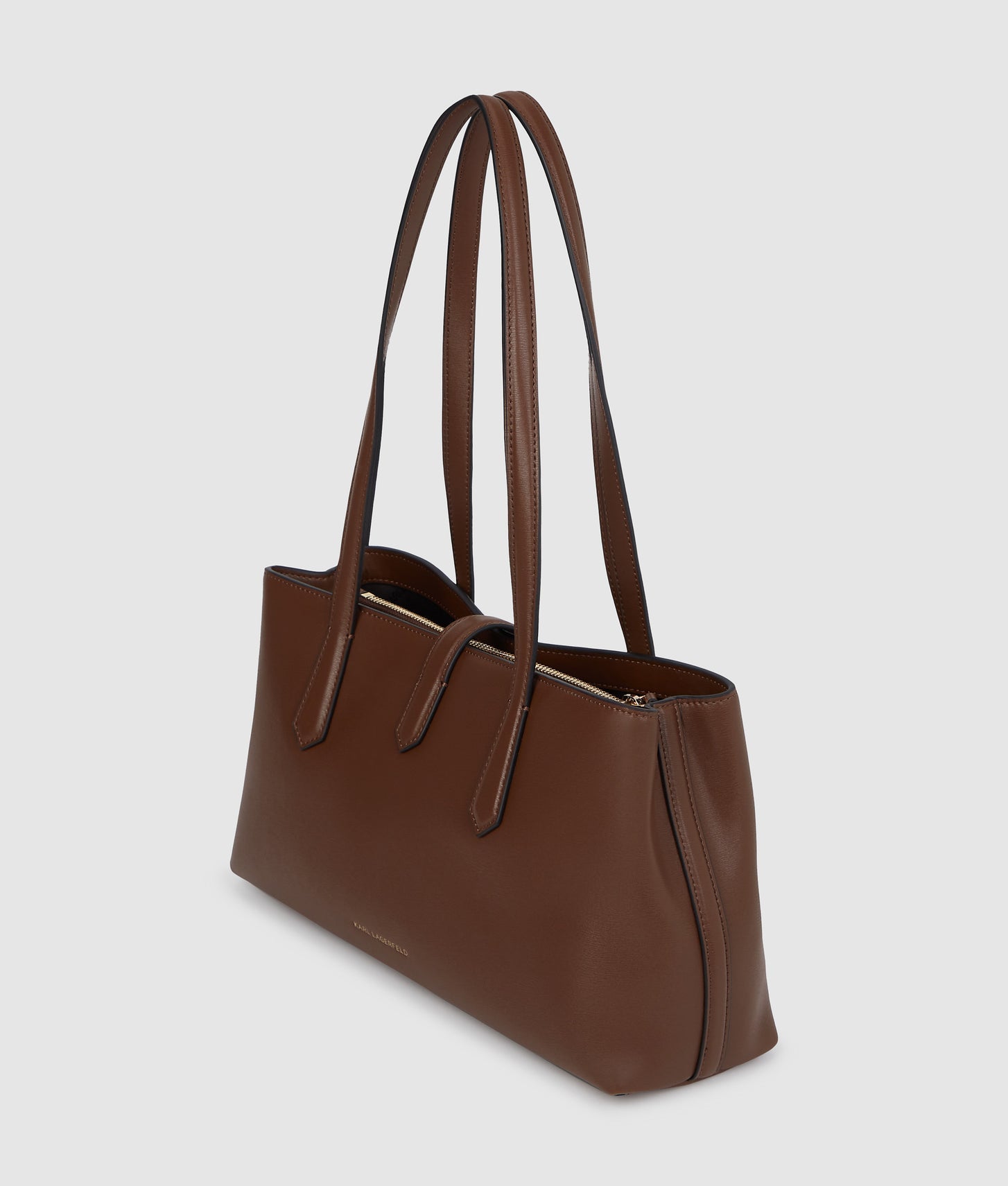 KarlLagerfeld Kautograph Padlock Tote Bag Dark Friar Brown