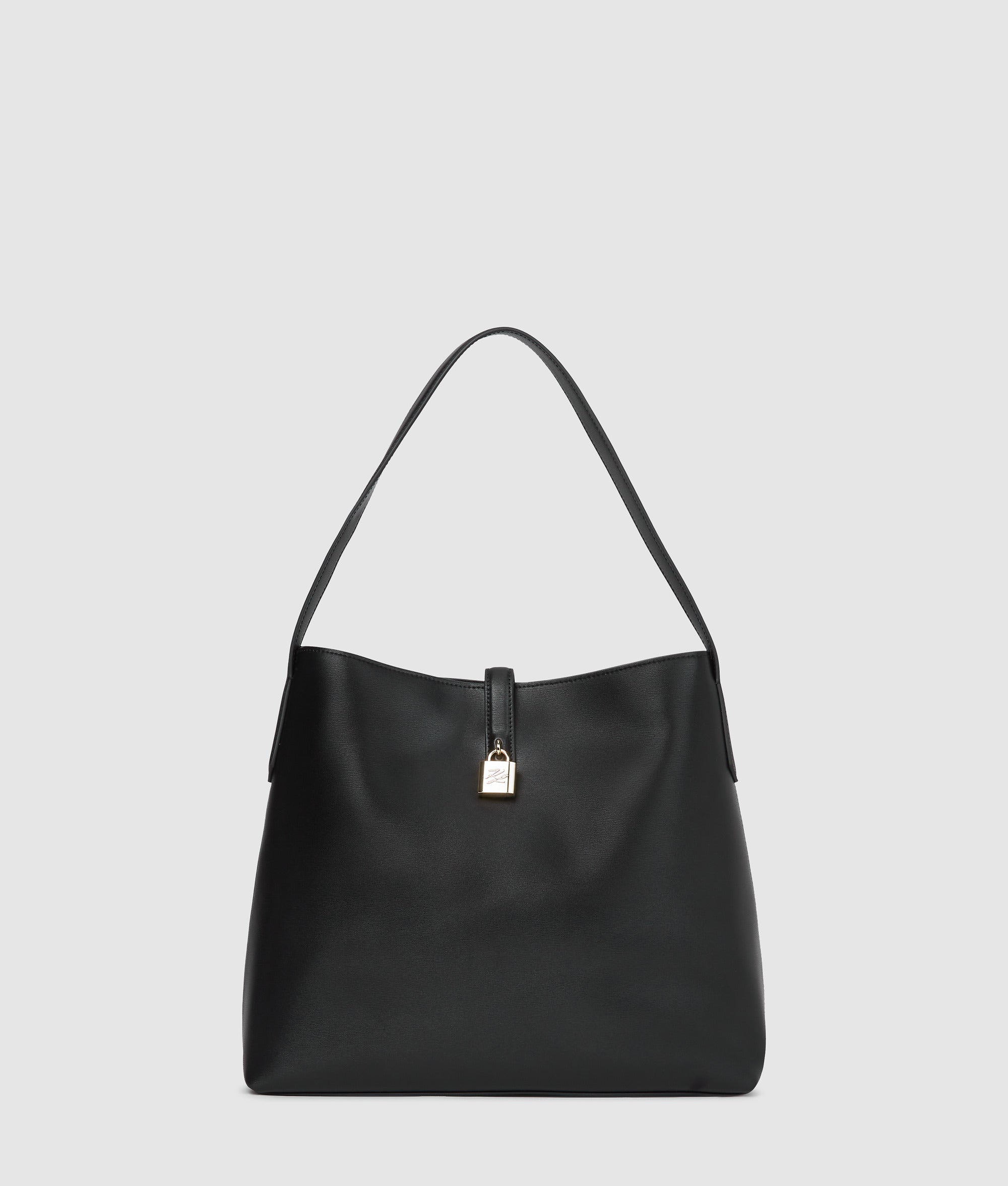KarlLagerfeld Kautograph Padlock Hobo Bag Black/Gold