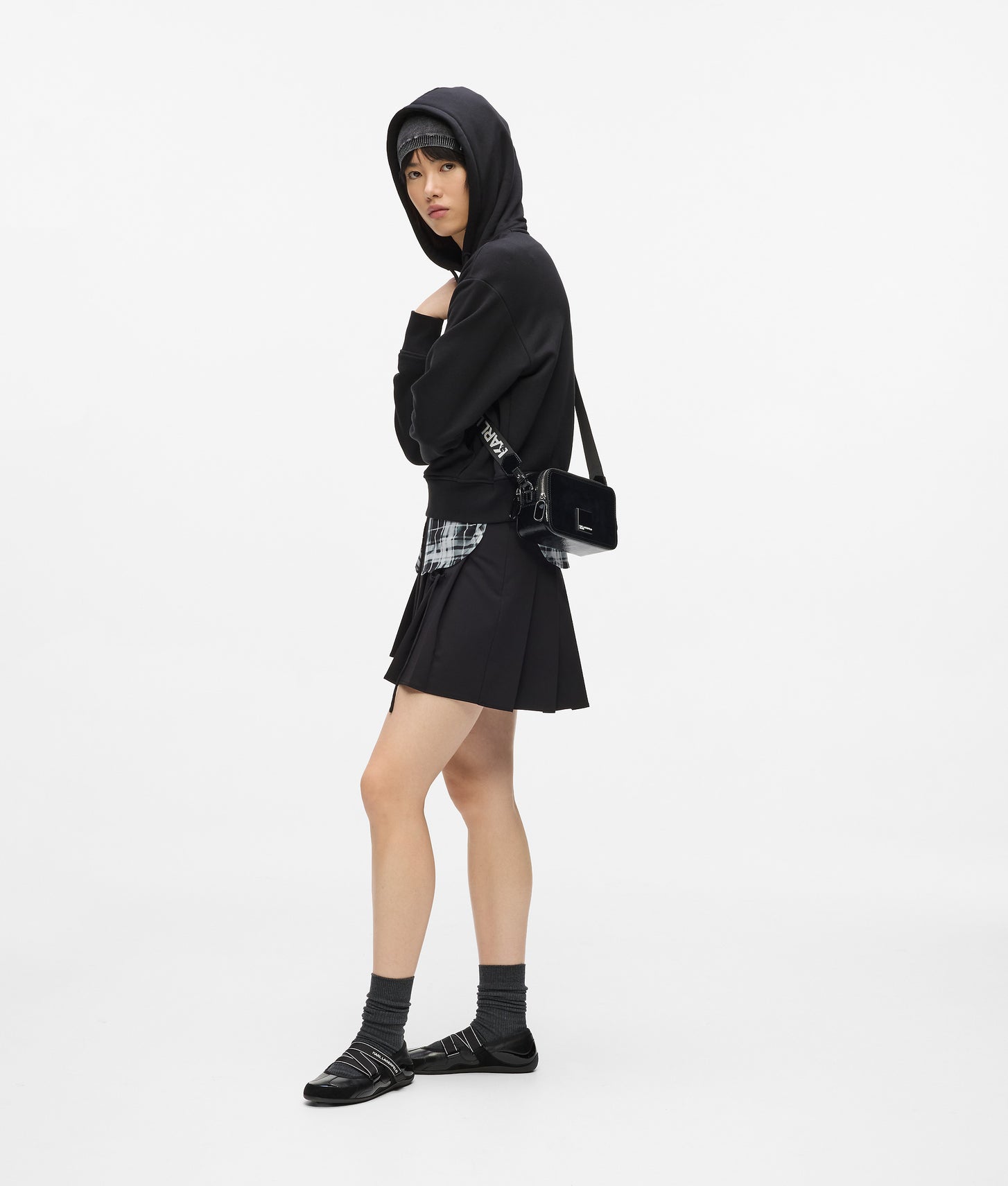 KarlLagerfeld Glossy Camera Bag Black