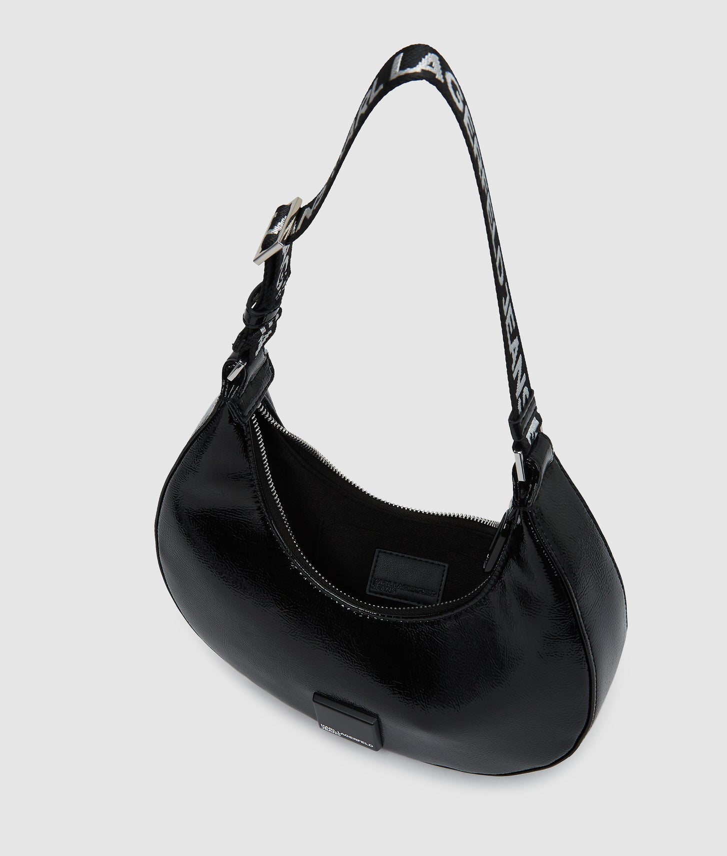KarlLagerfeld Glossy Moon Bag Black
