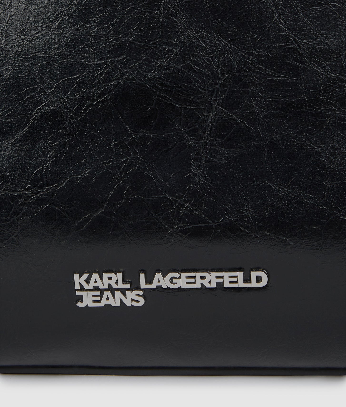 KarlLagerfeld Large Buckle Shoulder Bag Black