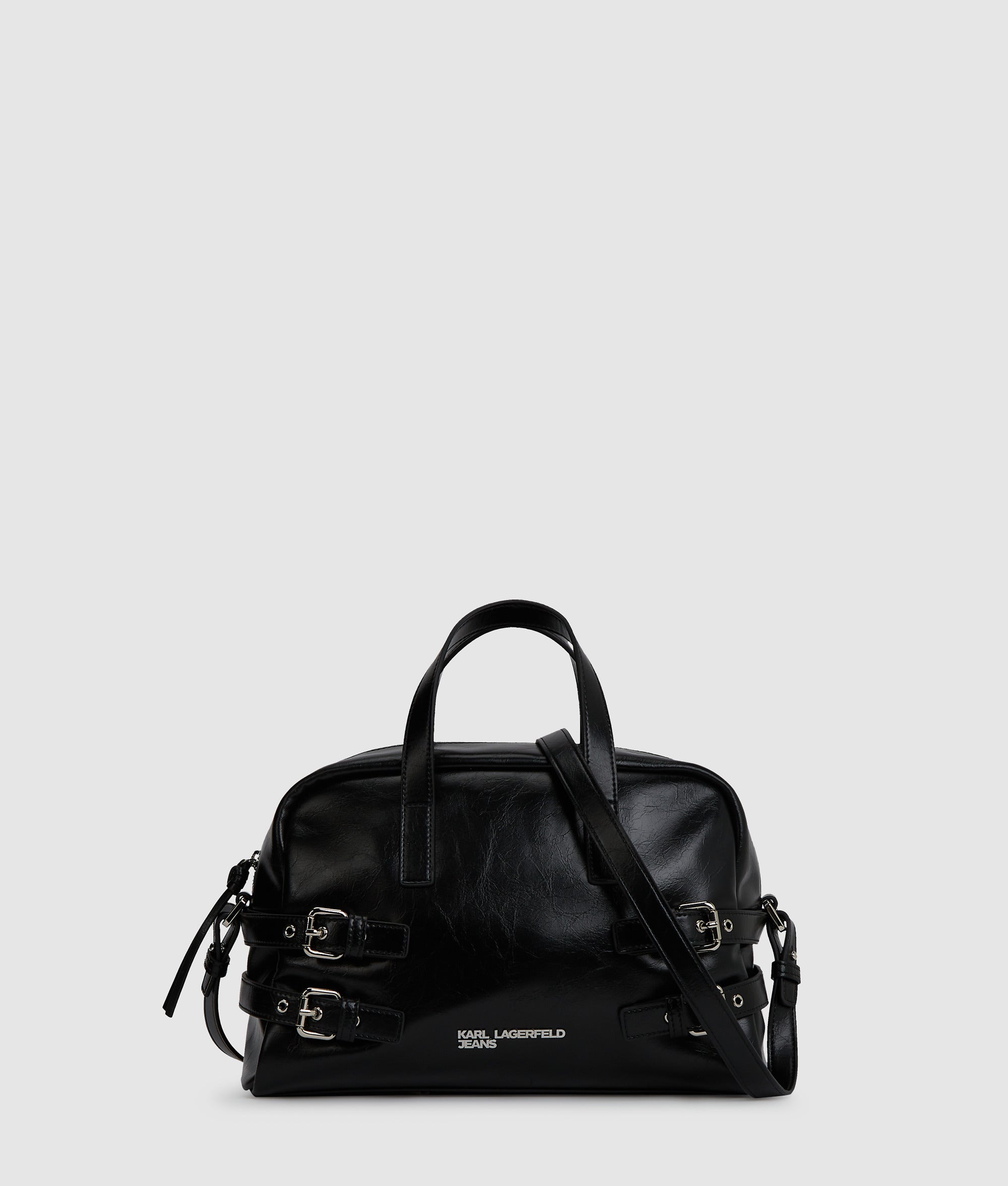 KarlLagerfeld Buckle Bowling Bag Black