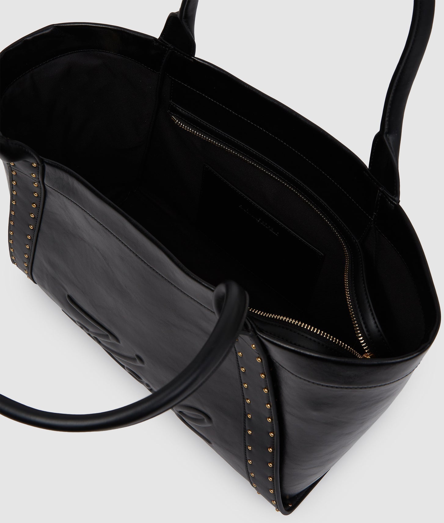 KarlLagerfeld Kville Medium Studded Tote Bag Black/Gold