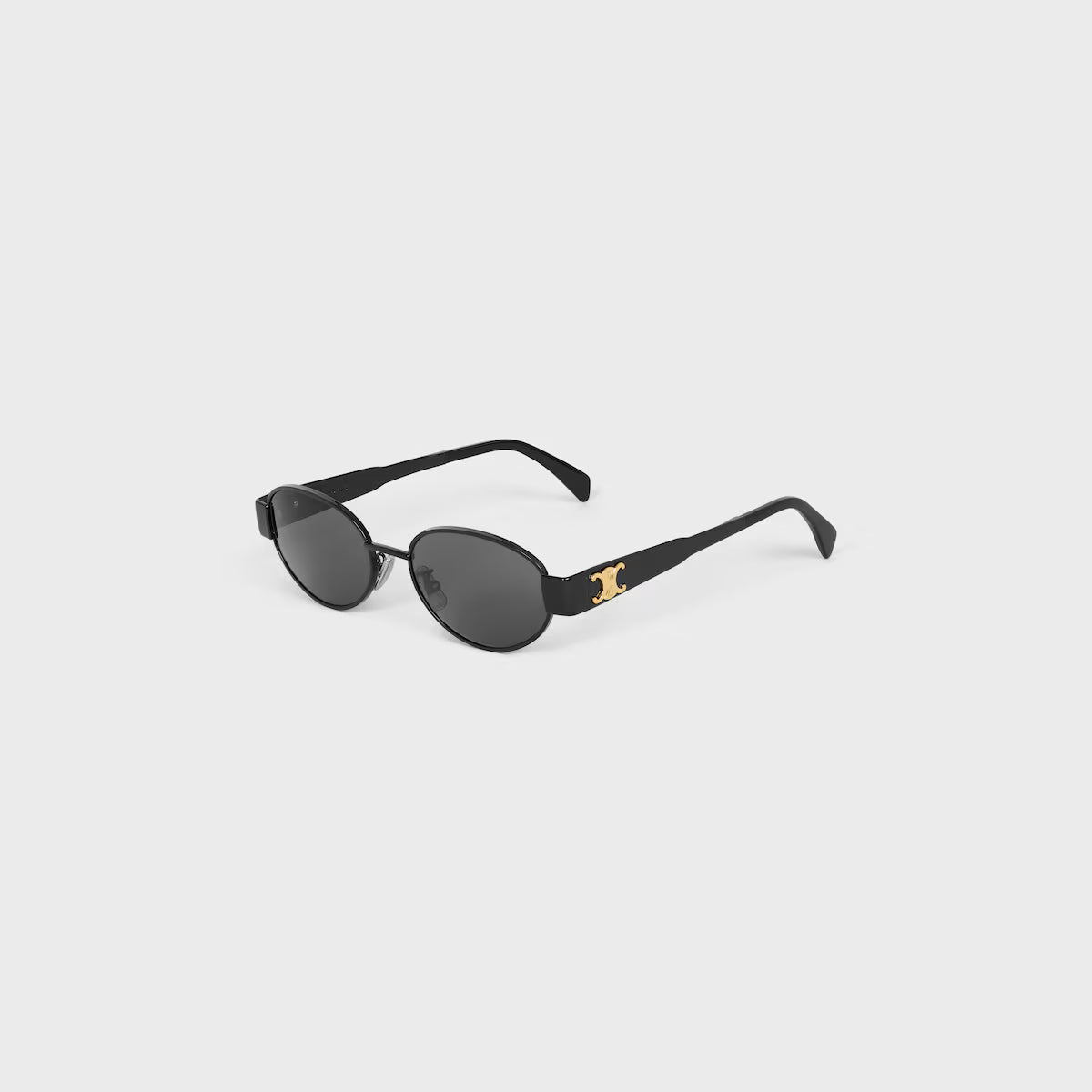 CELINE Triomphe Metal 01 sunglasses in Metal Black / Smoke