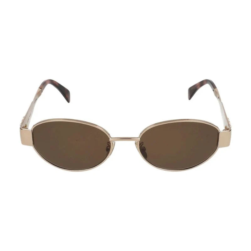 CELINE Triomphe Metal 01 sunglasses in Metal ROSE GOLD / BROWN