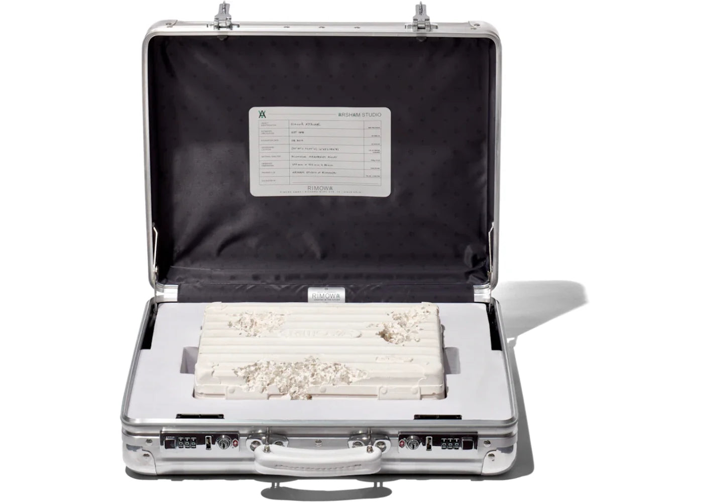Daniel Arsham X Rimowa Eroded Attache Case White