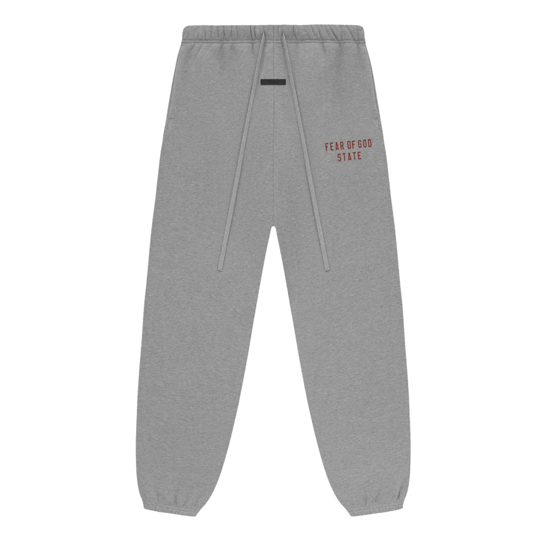 ESSENTIALS HEAVY FLEECE SWEATPAN DARK HEATHER