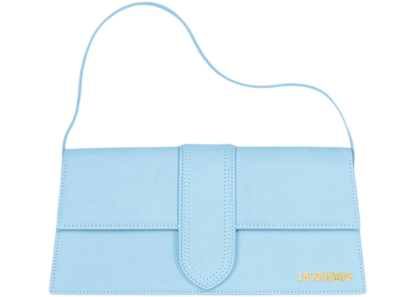 jacquemus le bambino long flap shoulder bag light blue