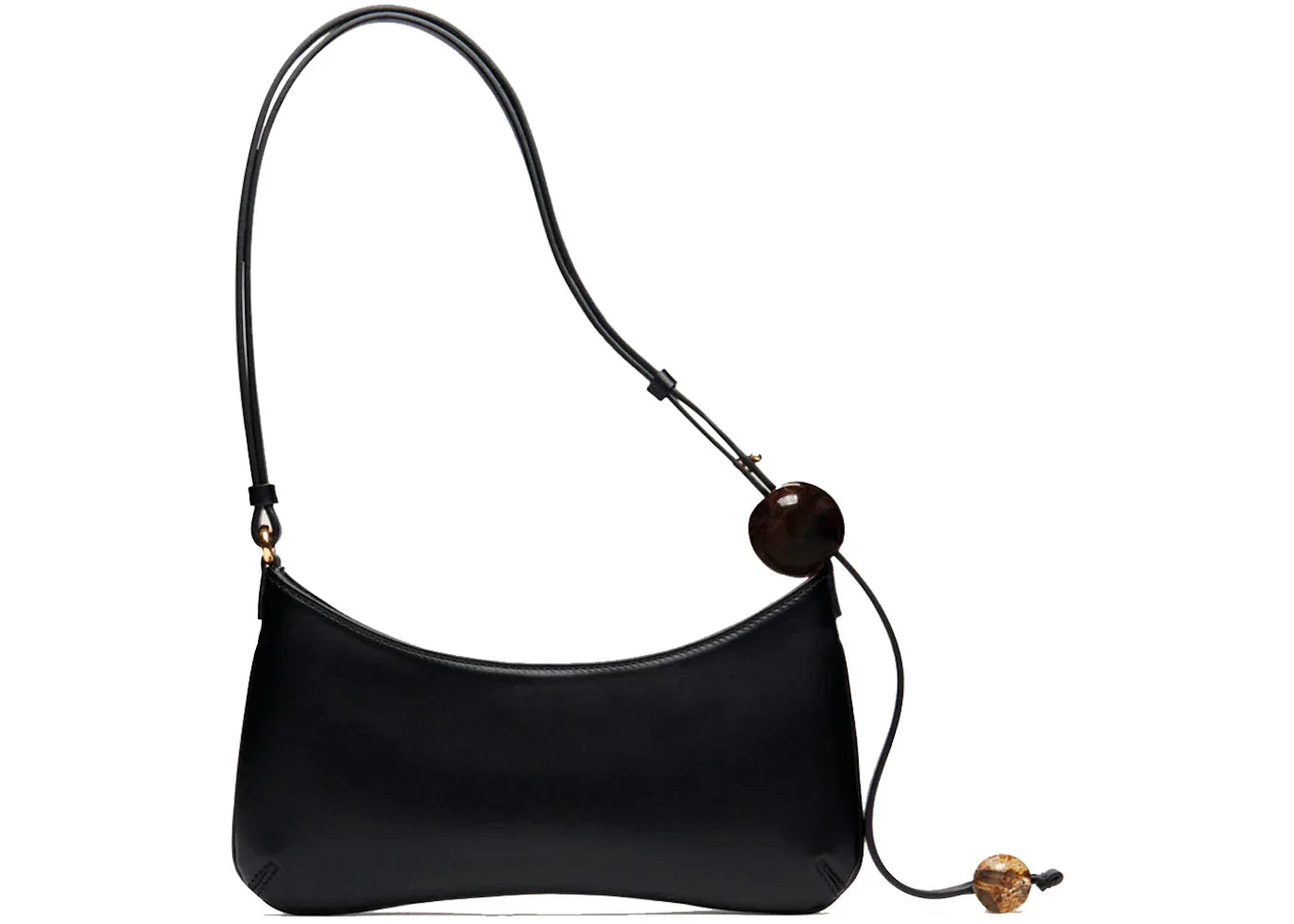 Jacquemus Le Bisou Perle Shoulder Bag Black