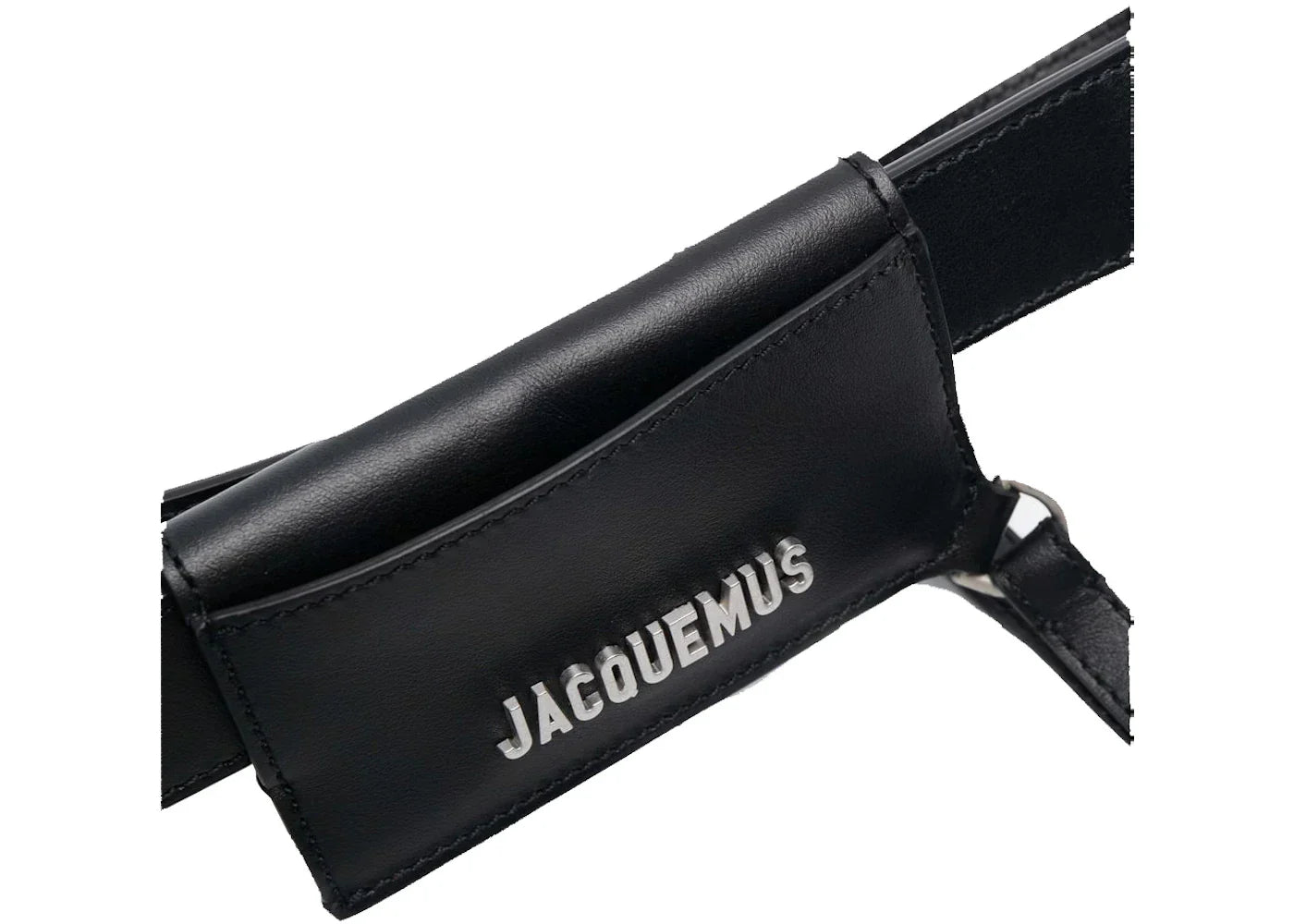Jacquemus Leather Logo Belt Black