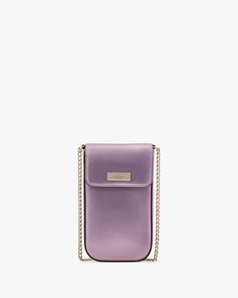 KateSpade Kenzie North South Flap Phone Crossbody Quartz Pink