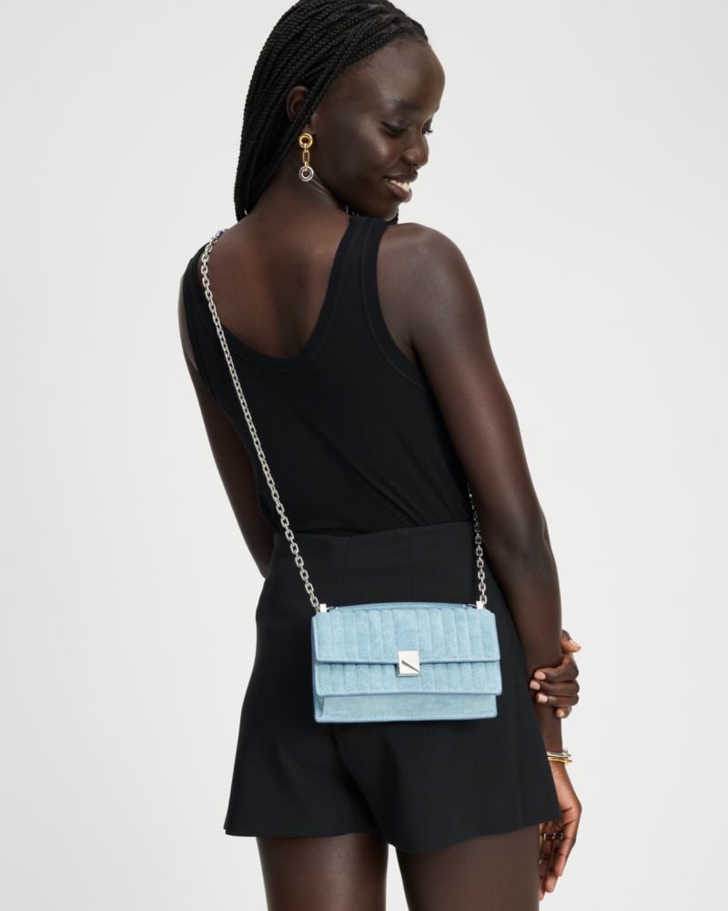 KateSpade Deco Quilted Mini Crossbody Bag Blue Multi