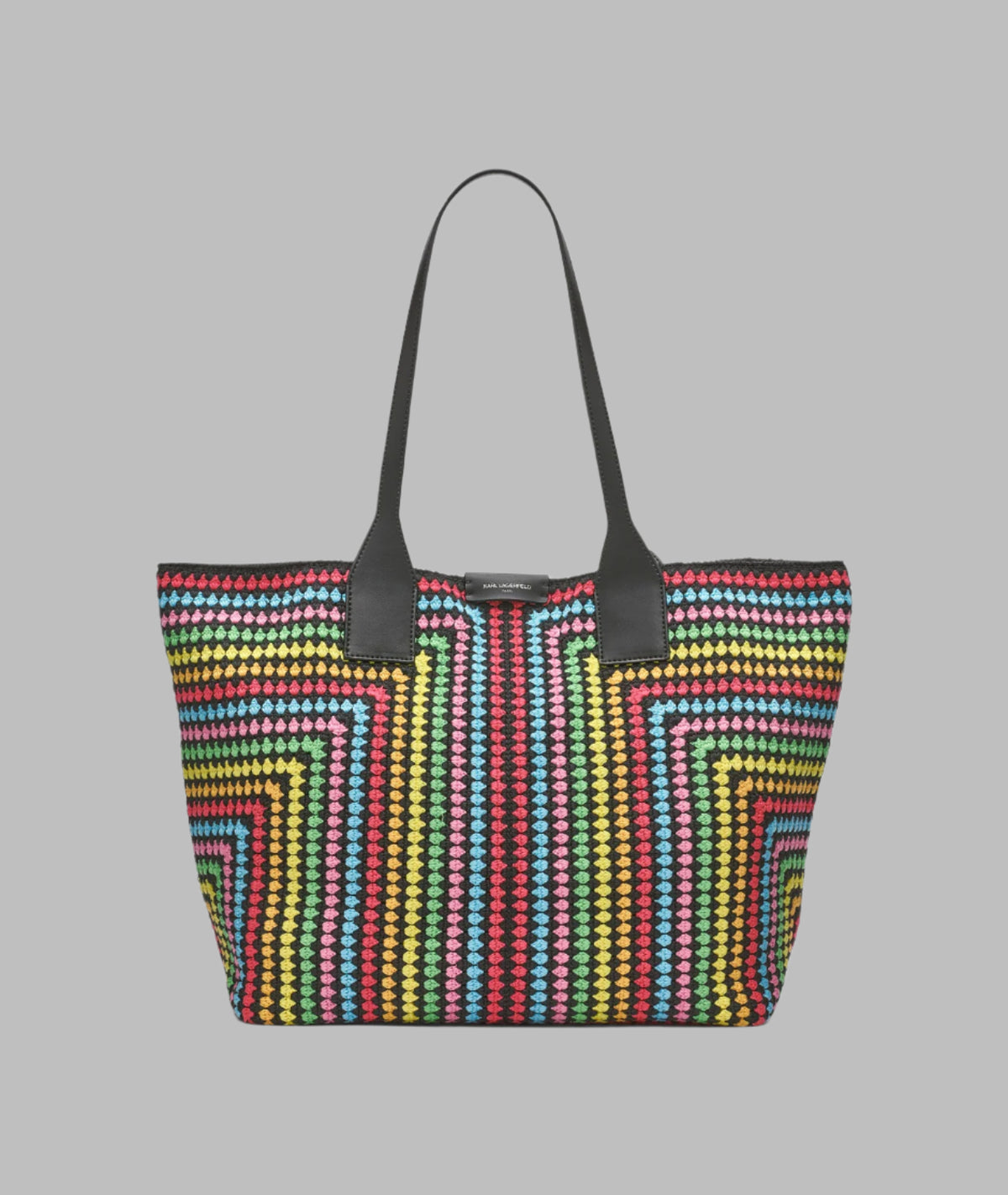 KarlLagerfeld Henriette crochet tote black multi