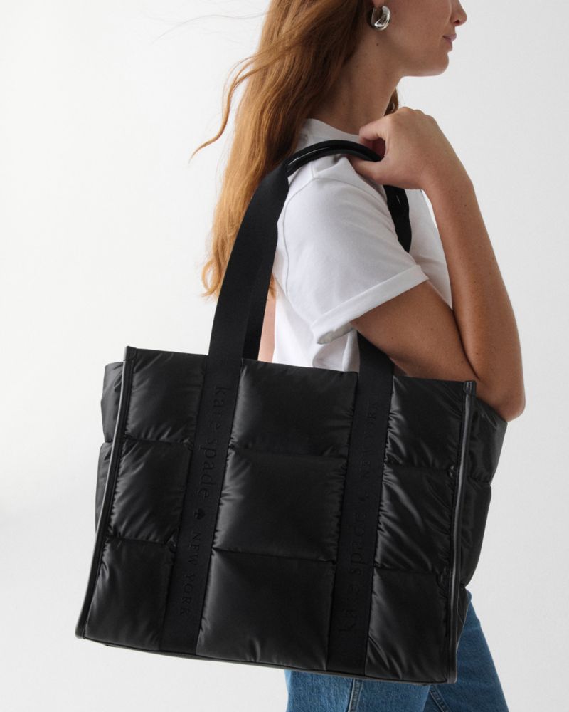KateSpade Kip Puffy Large Tote Black