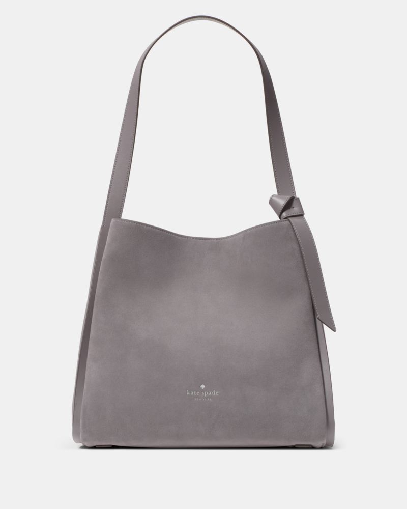 KateSpade Knott Suede Large Carryall Hare Grey Multi