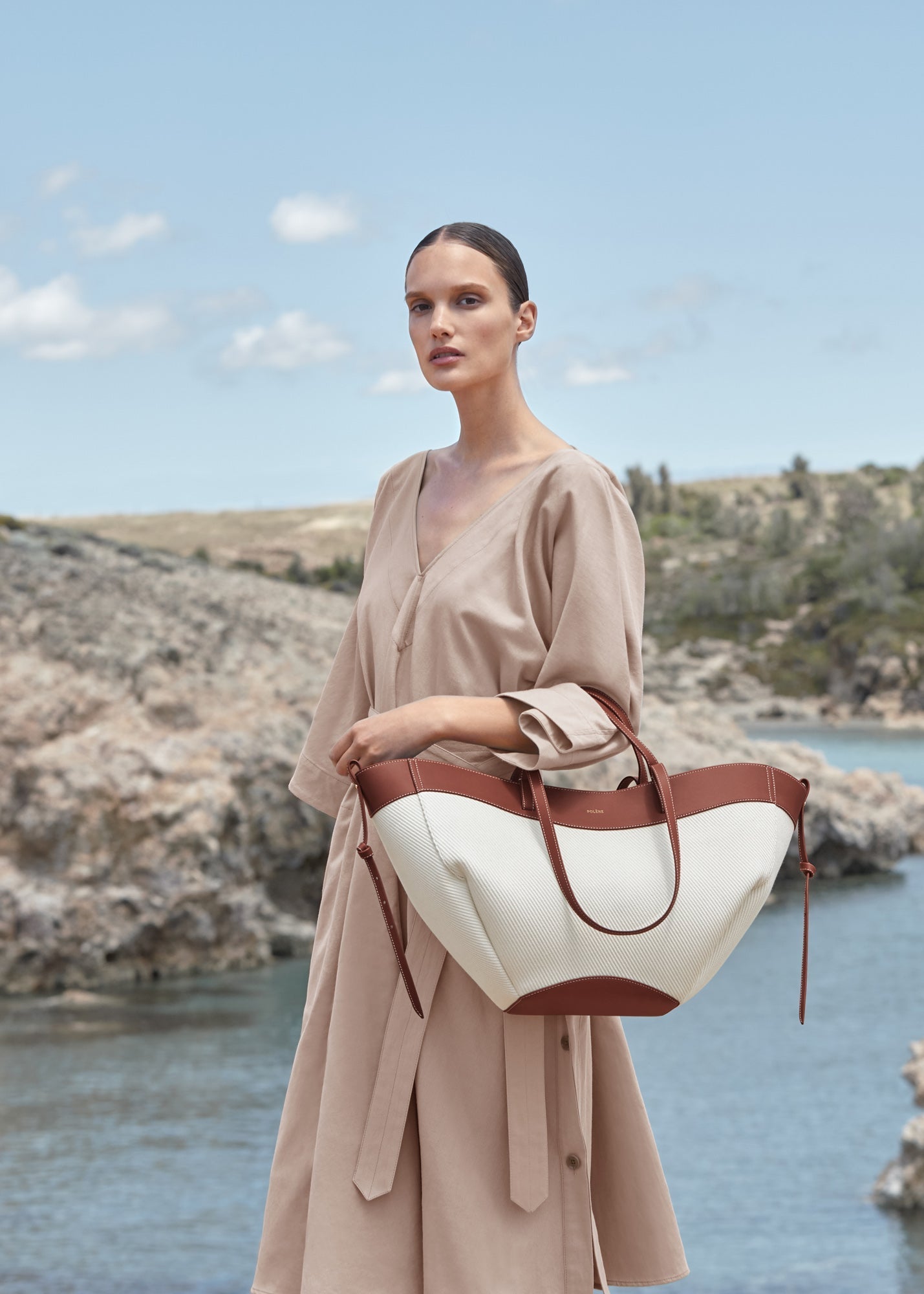 Polene Cyme Cognac Canvas