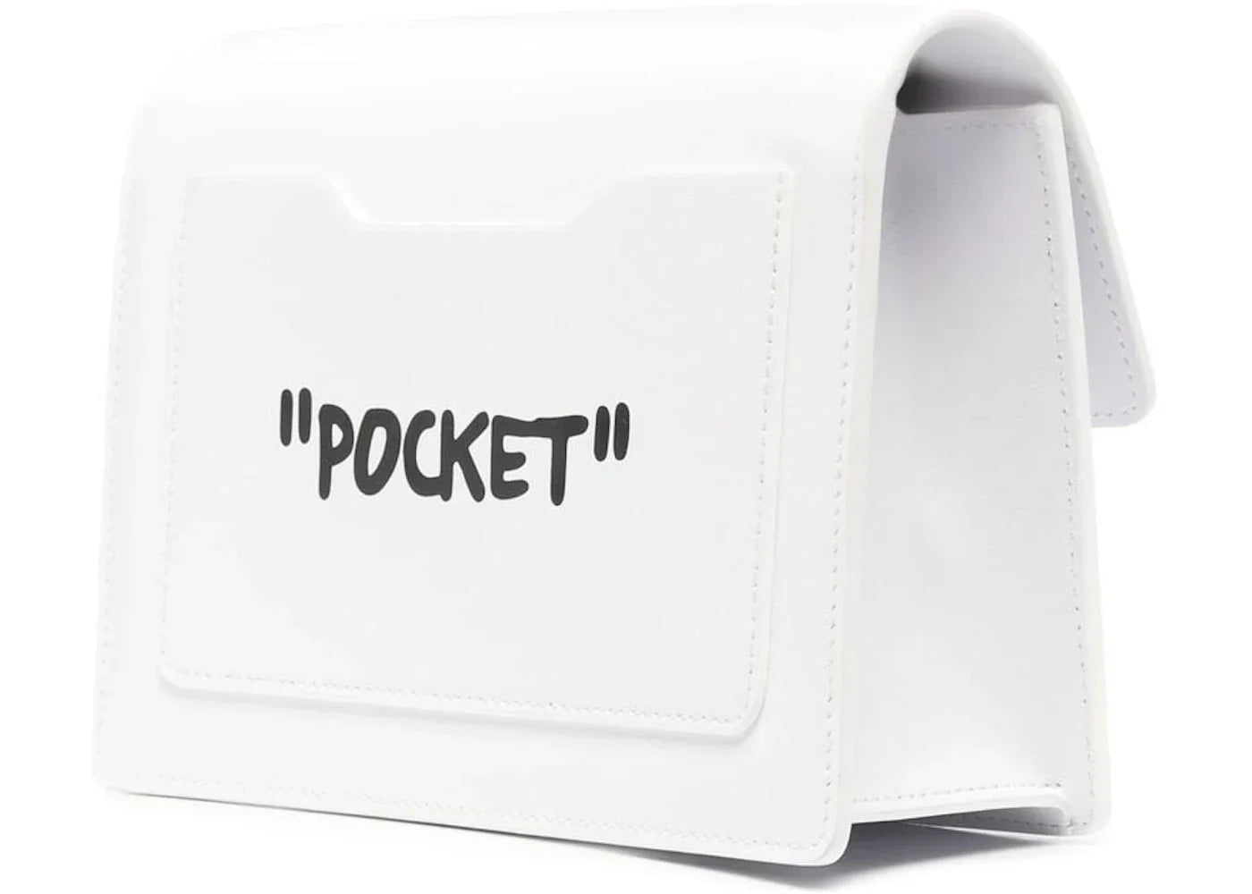 off-white "cash inside" ss22 jitney bag white/black