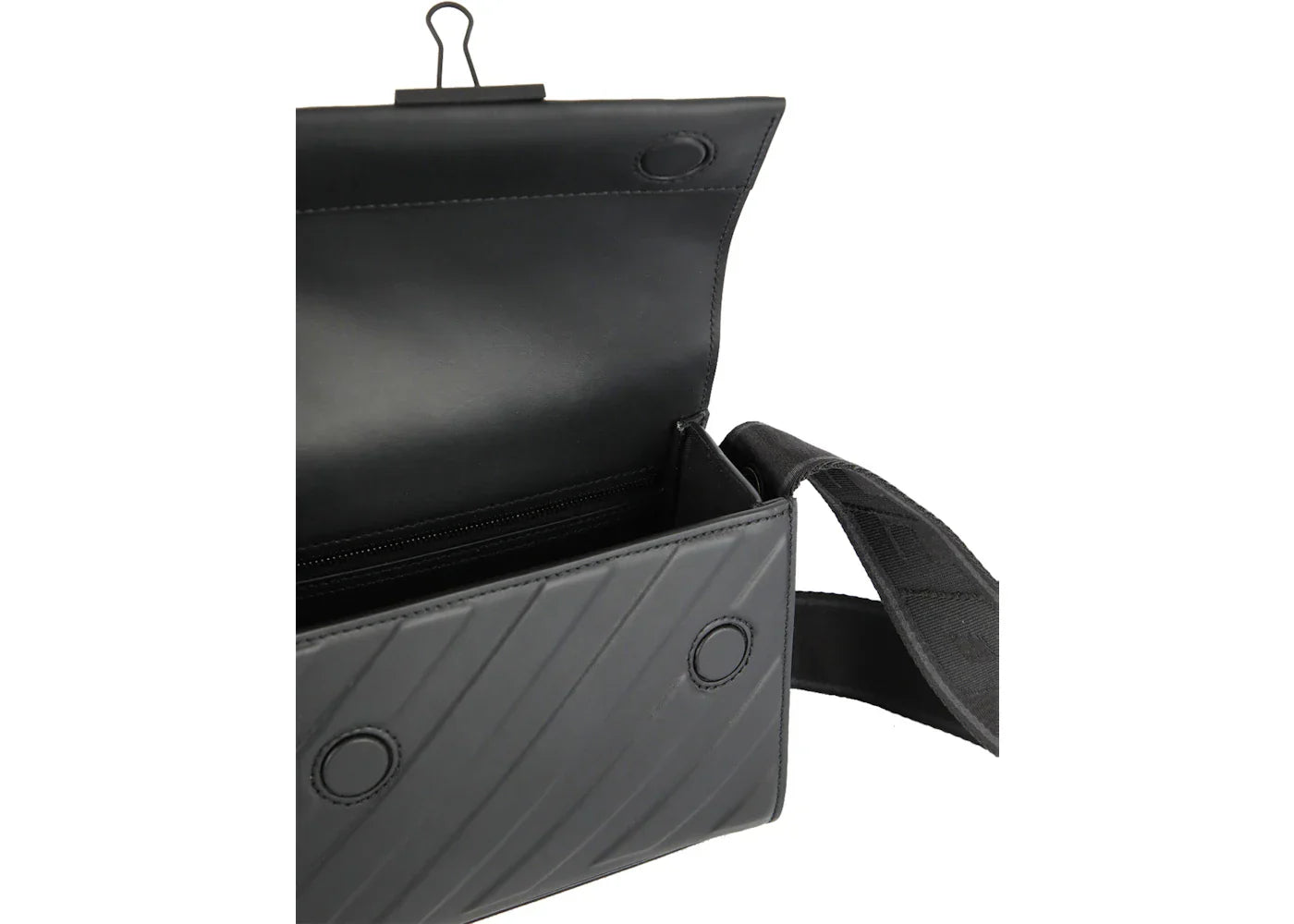 off-white clipper bag black