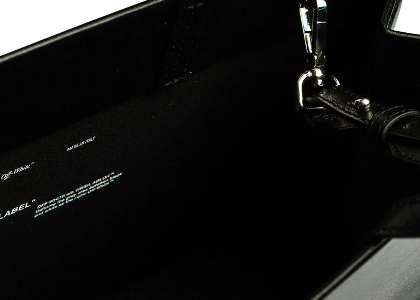 off-white medium box bag black/white