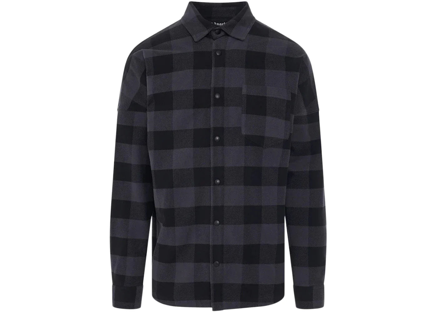 palm angels curved logo shirt black/grey