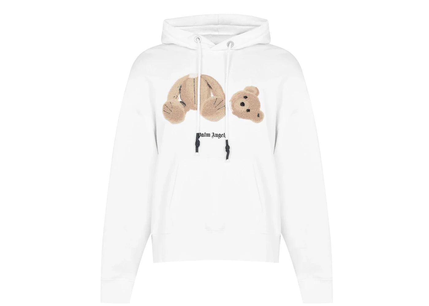 palm angels bear hoodie white