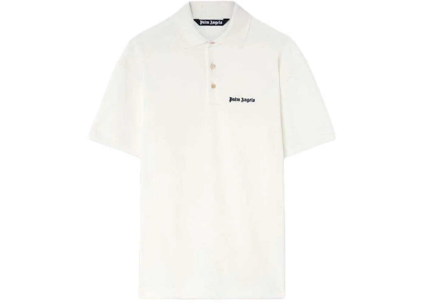 palm angels logo polo off white/black