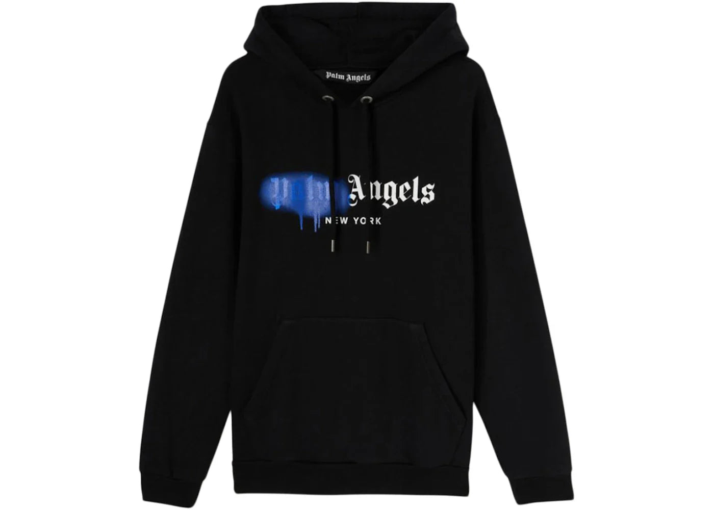 palm angels new york sprayed hoodie black/blue