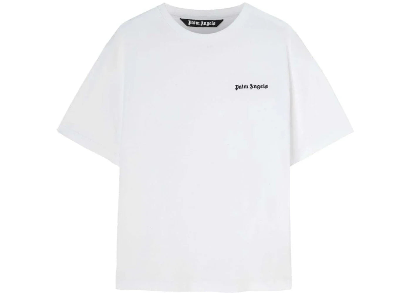 palm angels print logo t-shirt white/black