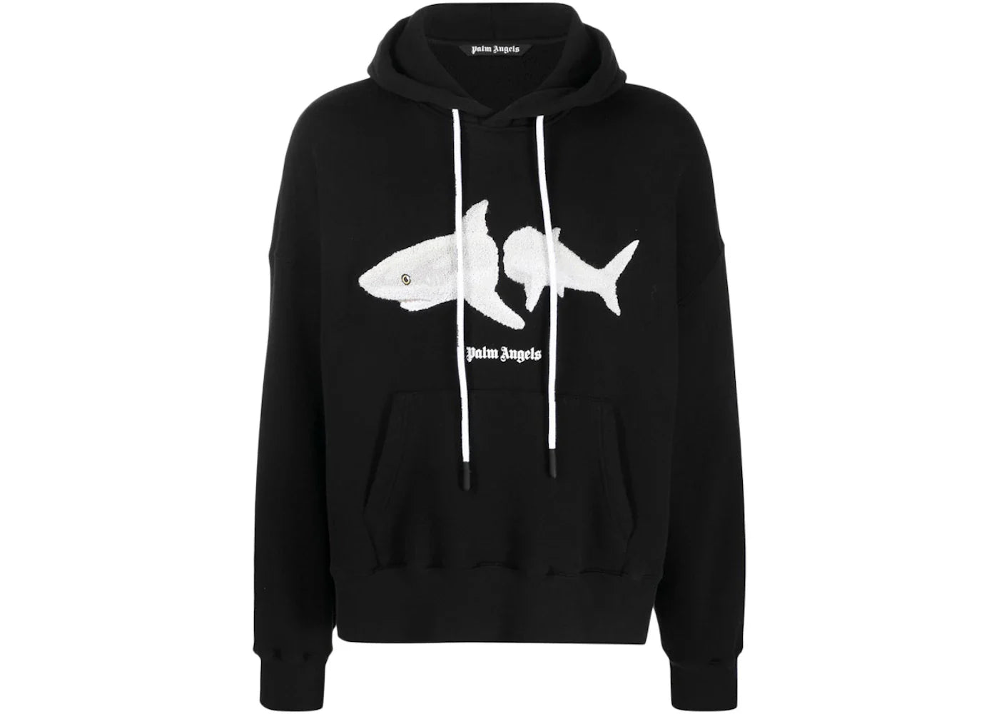 palm angels shark hoodie black/white