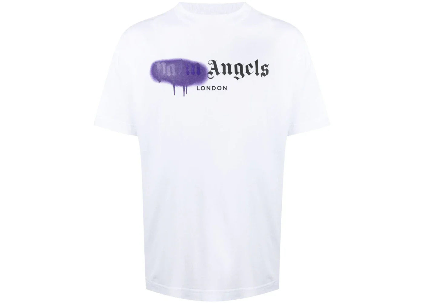 palm angels london sprayed logo t-shirt white