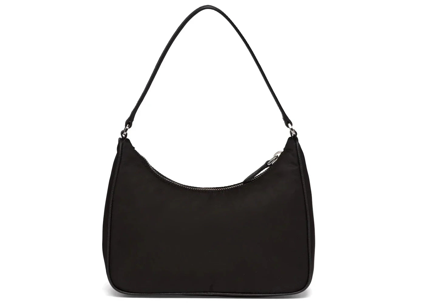prada re-edition 2005 mini bag nylon saffiano leather strap black