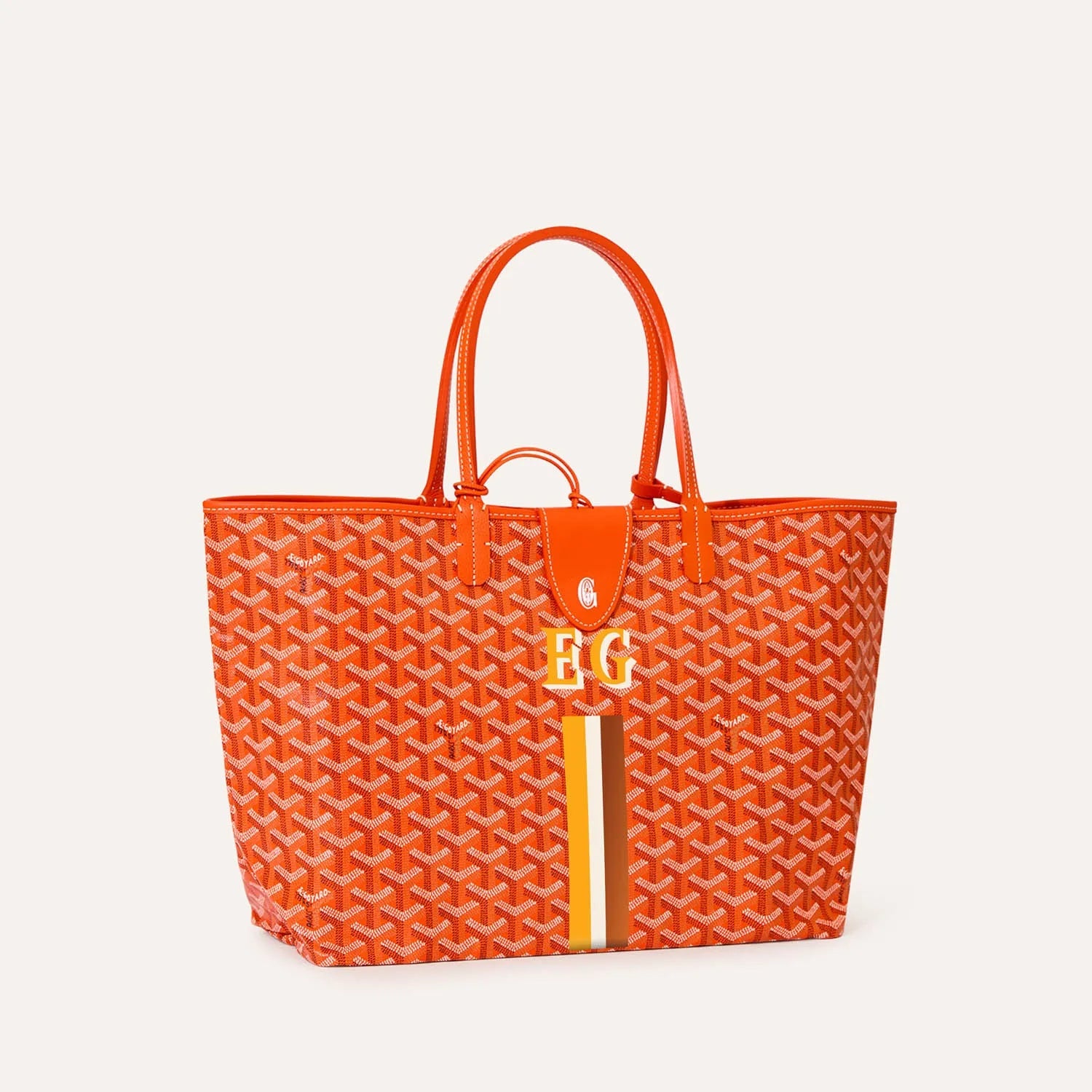 Saint Louis Orange PM bag Stripes and Initials