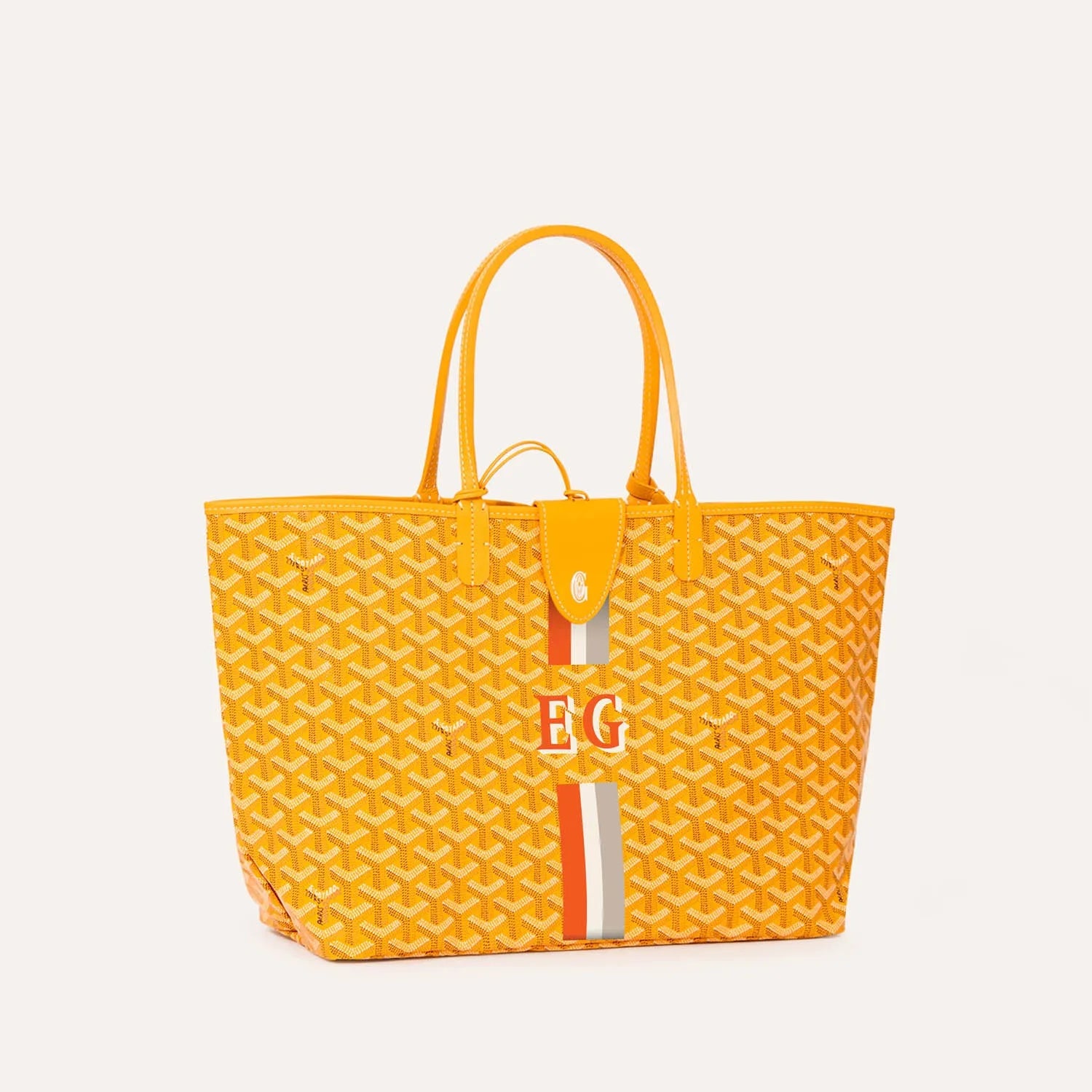 Saint Louis Yellow PM bag Stripes and Initials