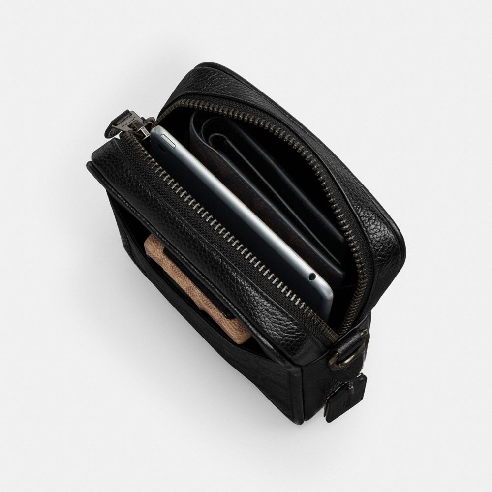Coach Sullivan Crossbody Bag In Signature Canvas Gunmetal Tan Black
