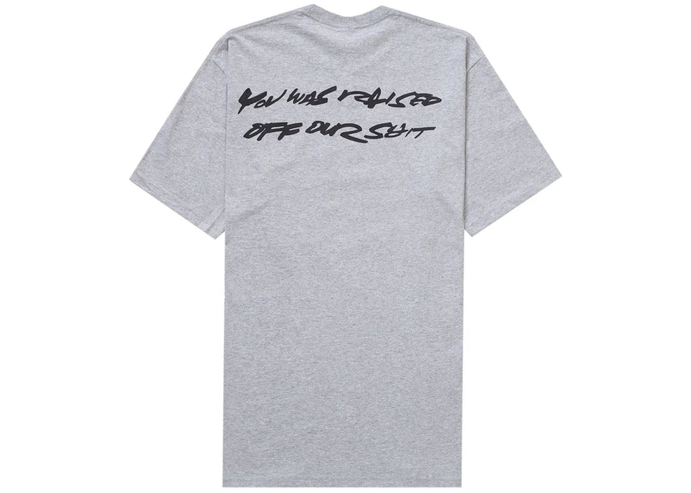 supreme futura box logo tee heather grey