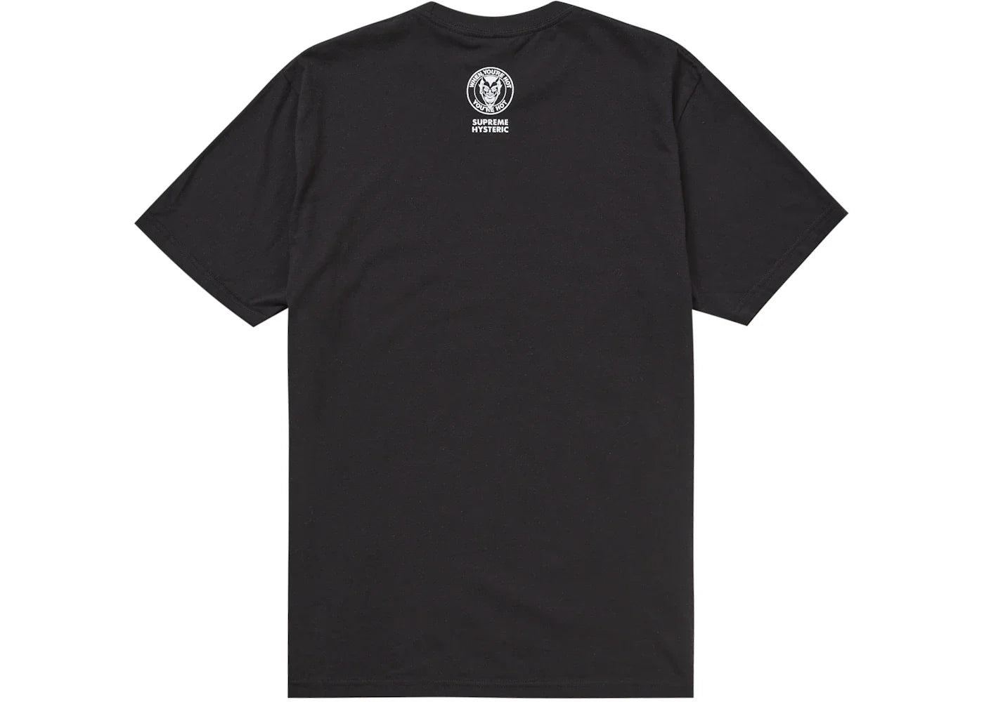 supreme hysteric glamour fuck tee black