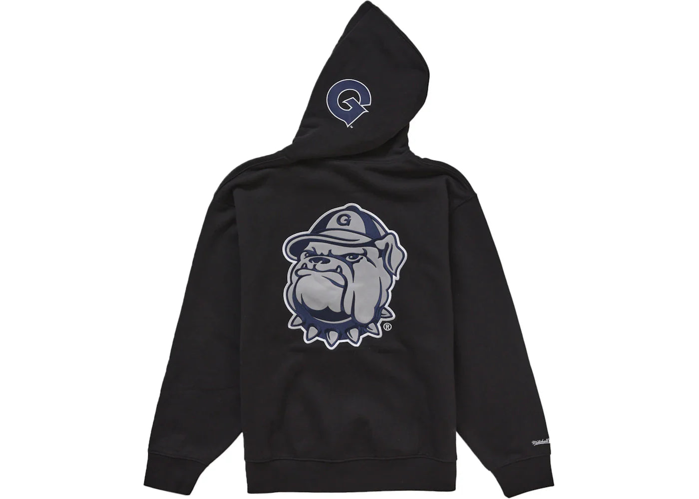 supreme mitchell & ness ncaa hooded sweatshirt black