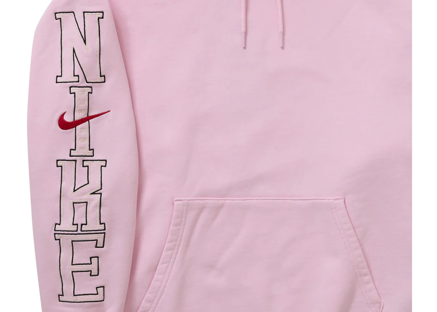 supreme nike hooded sweatshirt light pink