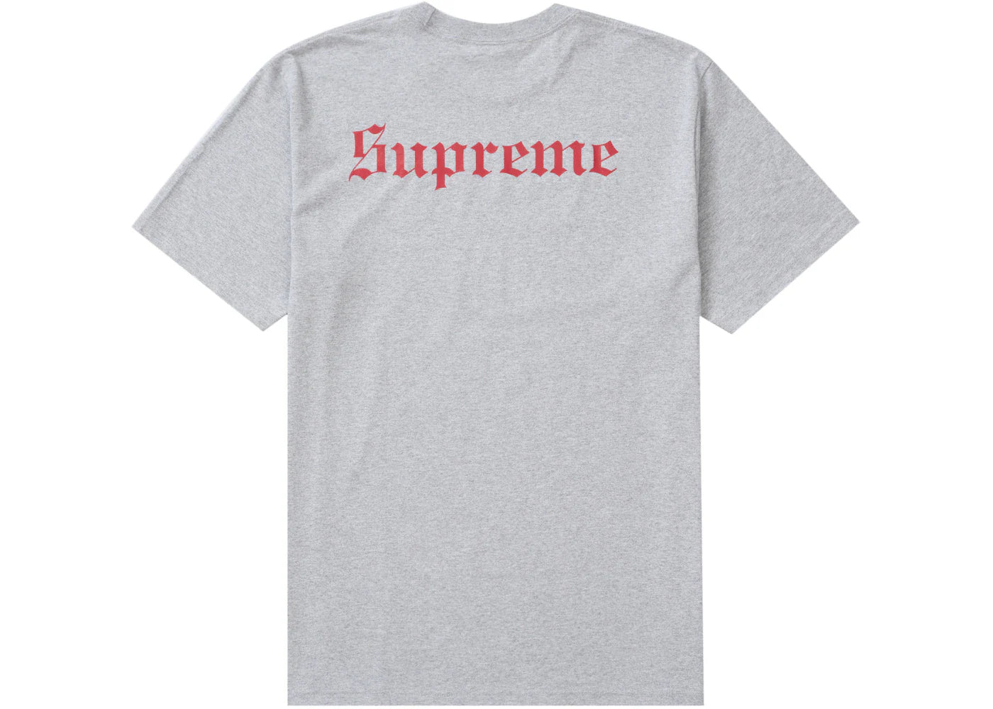 supreme snow white tee heather grey