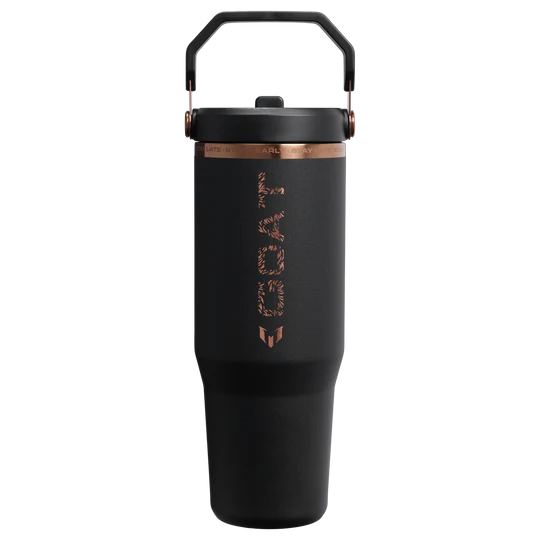 The Messi x Stanley IceFlow Flip Straw Tumbler | 30 OZ Messi GOAT Black