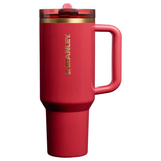 The Cheers & Cheer Quencher ProTour Flip Straw Tumbler | 40 OZ - Stanley Create Holly Berry Gloss