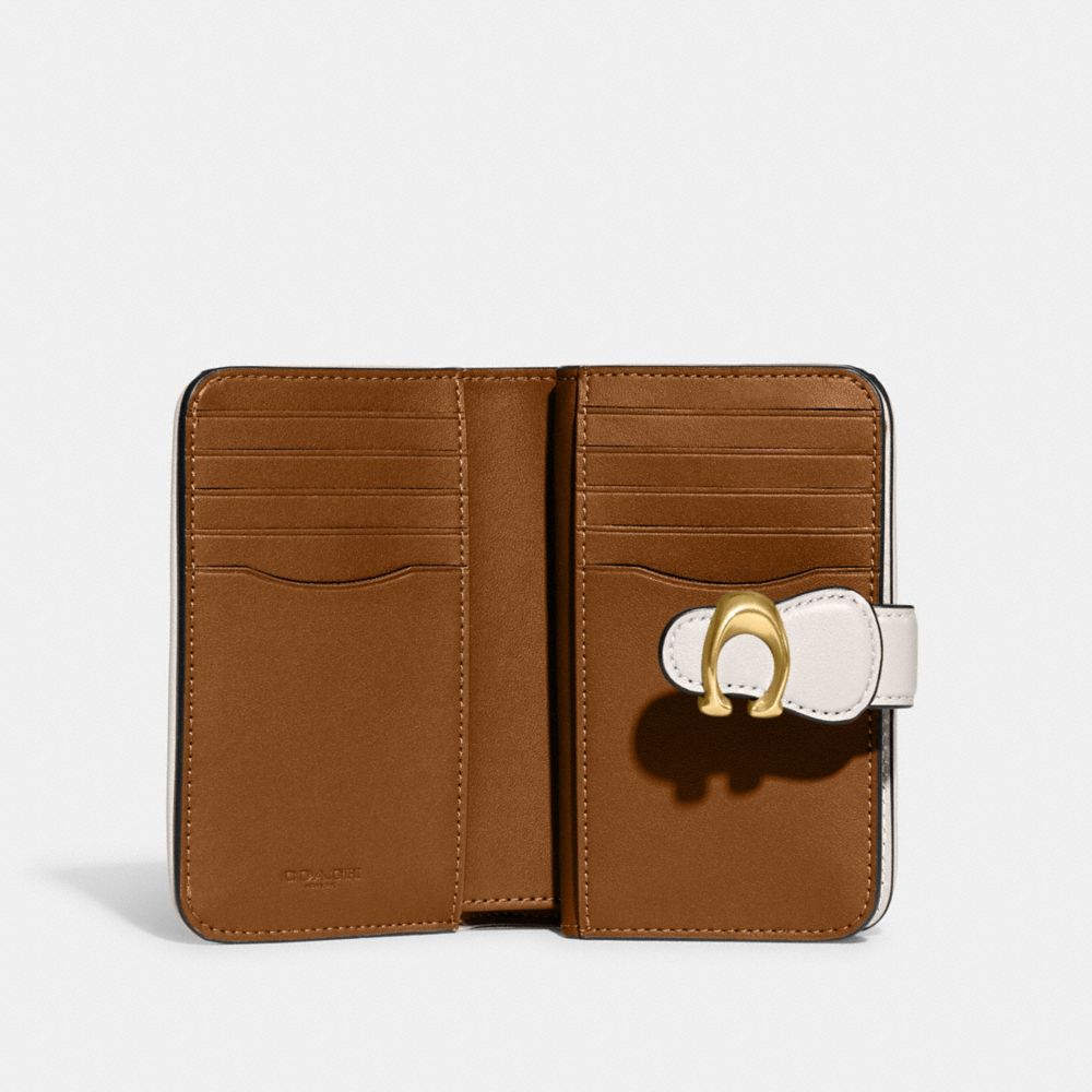 Coach Tabby Medium Wallet Brass Chalk