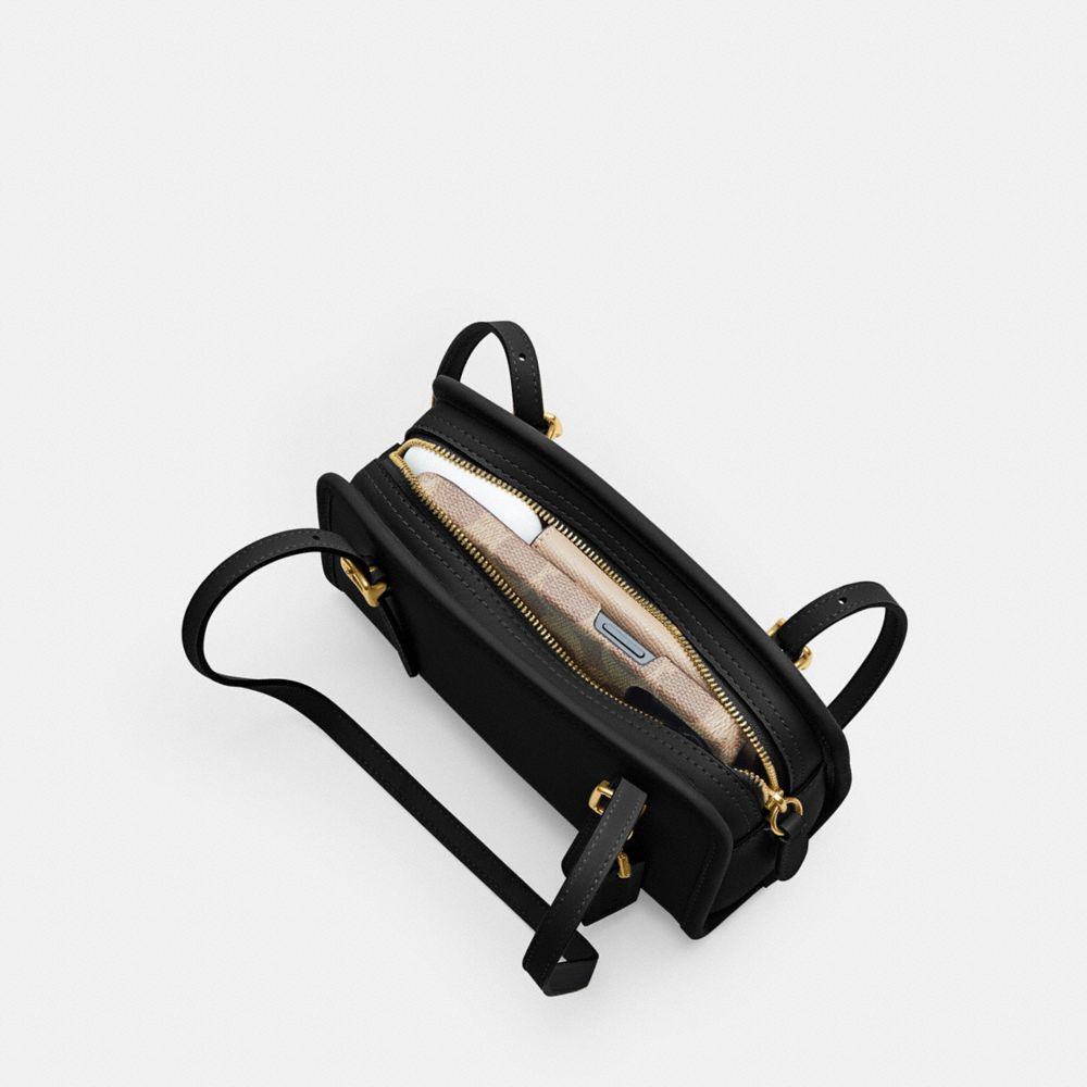 Coach Swing Zip Bag 20 Brass Black