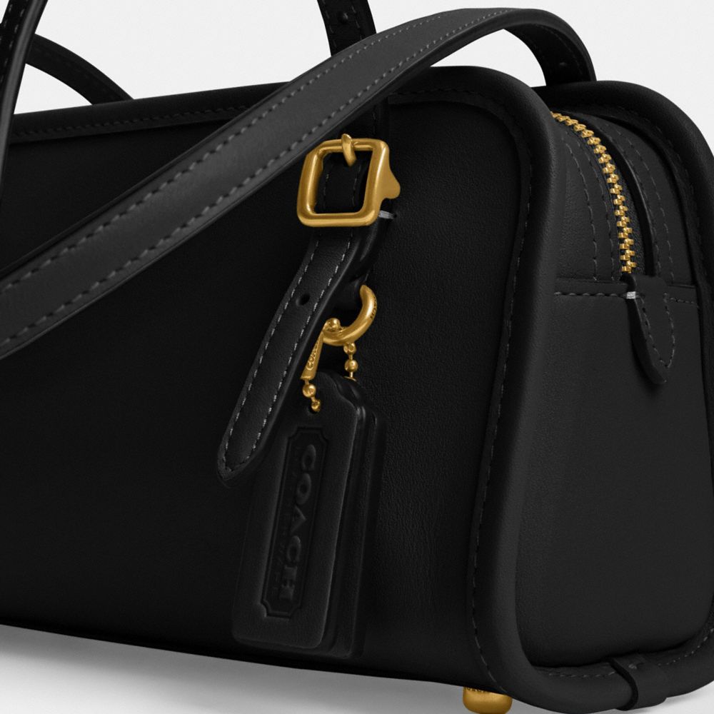 Coach Swing Zip Bag 20 Brass Black